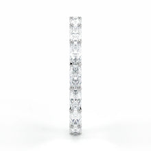 Radiant Cut Lab Grown Diamond Eternity Wedding Ring in Platinum