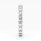Cushion Cut Lab Grown Diamond Eternity Wedding Ring in 18K White Gold
