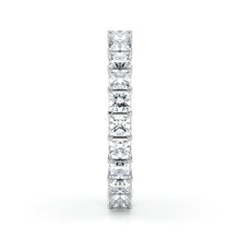 Princess Cut Lab Grown Diamond Eternity Wedding Ring in Platinum