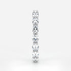 Oval Cut Lab Grown Diamond Eternity Wedding Ring in 18K White Gold