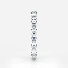Oval Cut Lab Grown Diamond Eternity Wedding Ring in 18K White Gold
