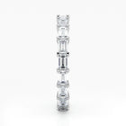 Emerald Cut Lab Grown Diamond Eternity Wedding Ring in Platinum