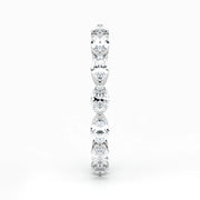 Marquise Cut Lab Grown Diamond Eternity Wedding Ring in 18K White Gold