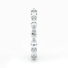 Marquise Cut Lab Grown Diamond Eternity Wedding Ring in 18K White Gold