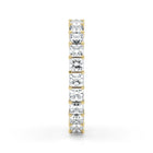Princess Cut Lab Grown Diamond Eternity Wedding Ring in 18K Yellow Gold