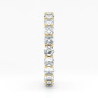 Cushion Cut Lab Grown Diamond Eternity Wedding Ring in 18K Yellow Gold