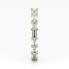 Emerald Cut Lab Grown Diamond Eternity Wedding Ring in 18K Yellow Gold