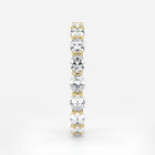 Oval Cut Lab Grown Diamond Eternity Wedding Ring in 18K Yellow Gold