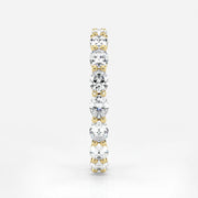 Oval Cut Lab Grown Diamond Eternity Wedding Ring in 18K Yellow Gold