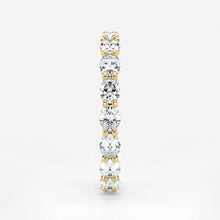 Oval Cut Lab Grown Diamond Eternity Wedding Ring in 18K Yellow Gold