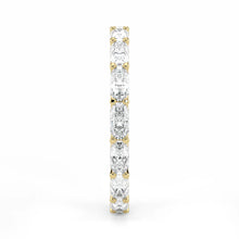 Radiant Cut Lab Grown Diamond Eternity Wedding Ring in 18K Yellow Gold