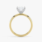 Oval Cut Lab Grown Diamond Engagement Ring in 18K Two-Tone Gold - Solitaire Style