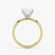 Oval Cut Lab Grown Diamond Engagement Ring in 18K Two-Tone Gold - 2.09 CTW