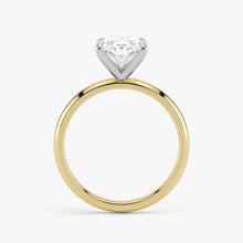 Oval Cut Lab Grown Diamond Engagement Ring in 18K Two-Tone Gold - 2.09 CTW