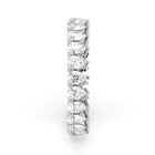 Pear Cut Lab Grown Diamond Eternity Wedding Ring in 18K White Gold