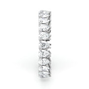 Pear Cut Lab Grown Diamond Eternity Wedding Ring in 18K White Gold