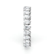 Pear Cut Lab Grown Diamond Eternity Wedding Ring in 18K White Gold