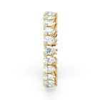 Pear Cut Lab Grown Diamond Eternity Wedding Ring in 18K Yellow Gold