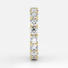 Round Cut Lab Grown Diamond Eternity Wedding Ring in 18K Yellow Gold