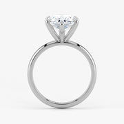 Pear Cut Lab Grown Diamond Engagement Ring in 18K White Gold - Solitaire Style