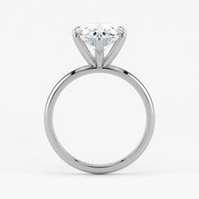 Pear Cut Lab Grown Diamond Engagement Ring in 18K White Gold - Solitaire Style