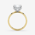 1.82 Ct Cushion Cut Diamond Hidden Halo Engagement Ring in 18K Gold