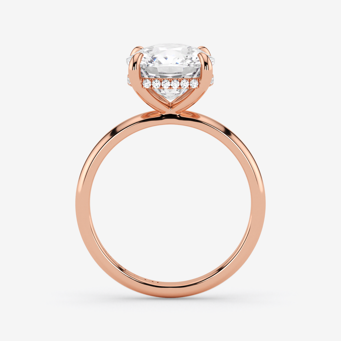 Classic Engagement Ring - Hidden Halo Style