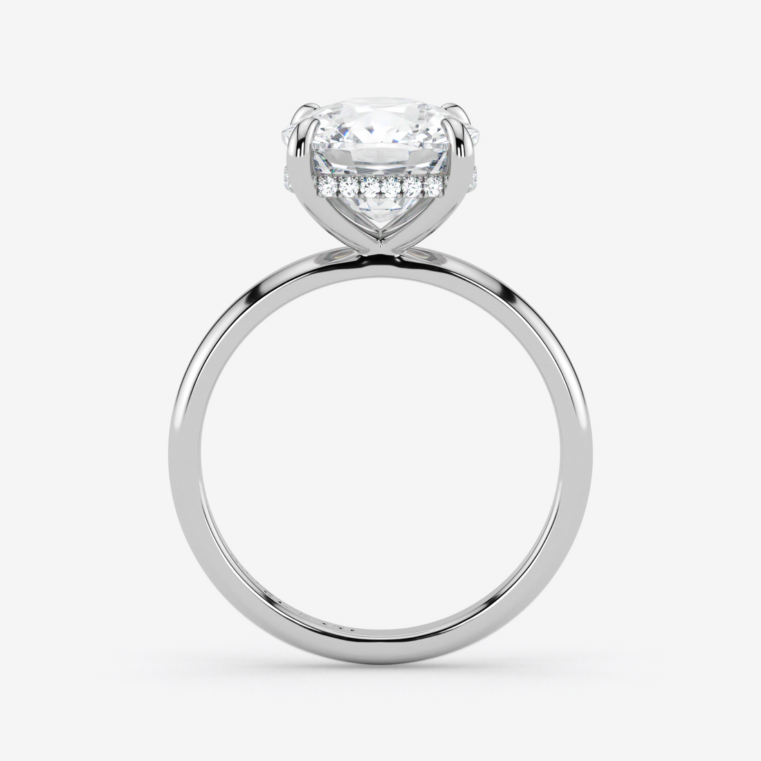 Classic Engagement Ring - Hidden Halo Style