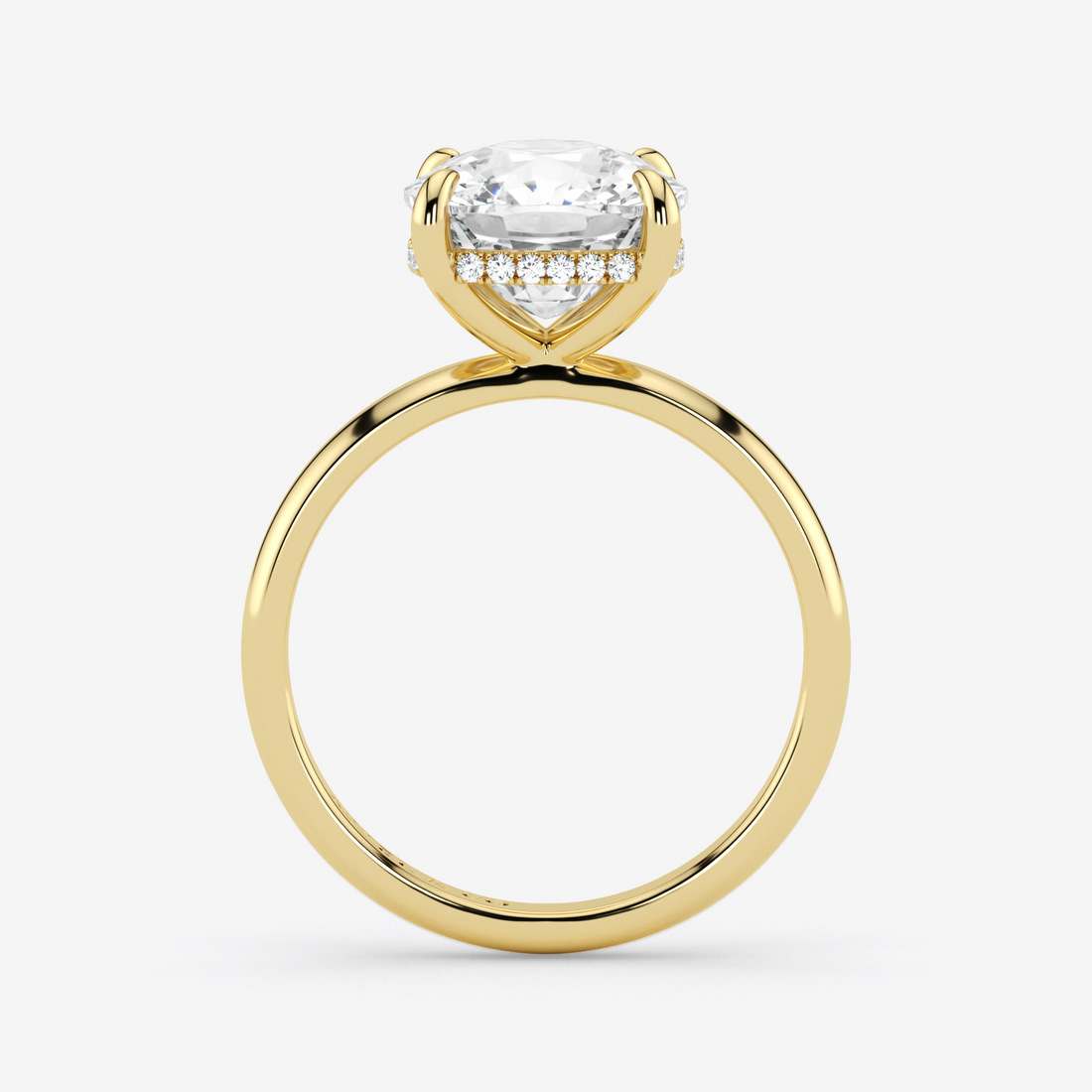 Classic Engagement Ring - Hidden Halo Style