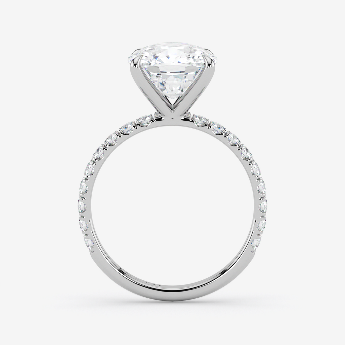 Classic Engagement Ring - Pave Style