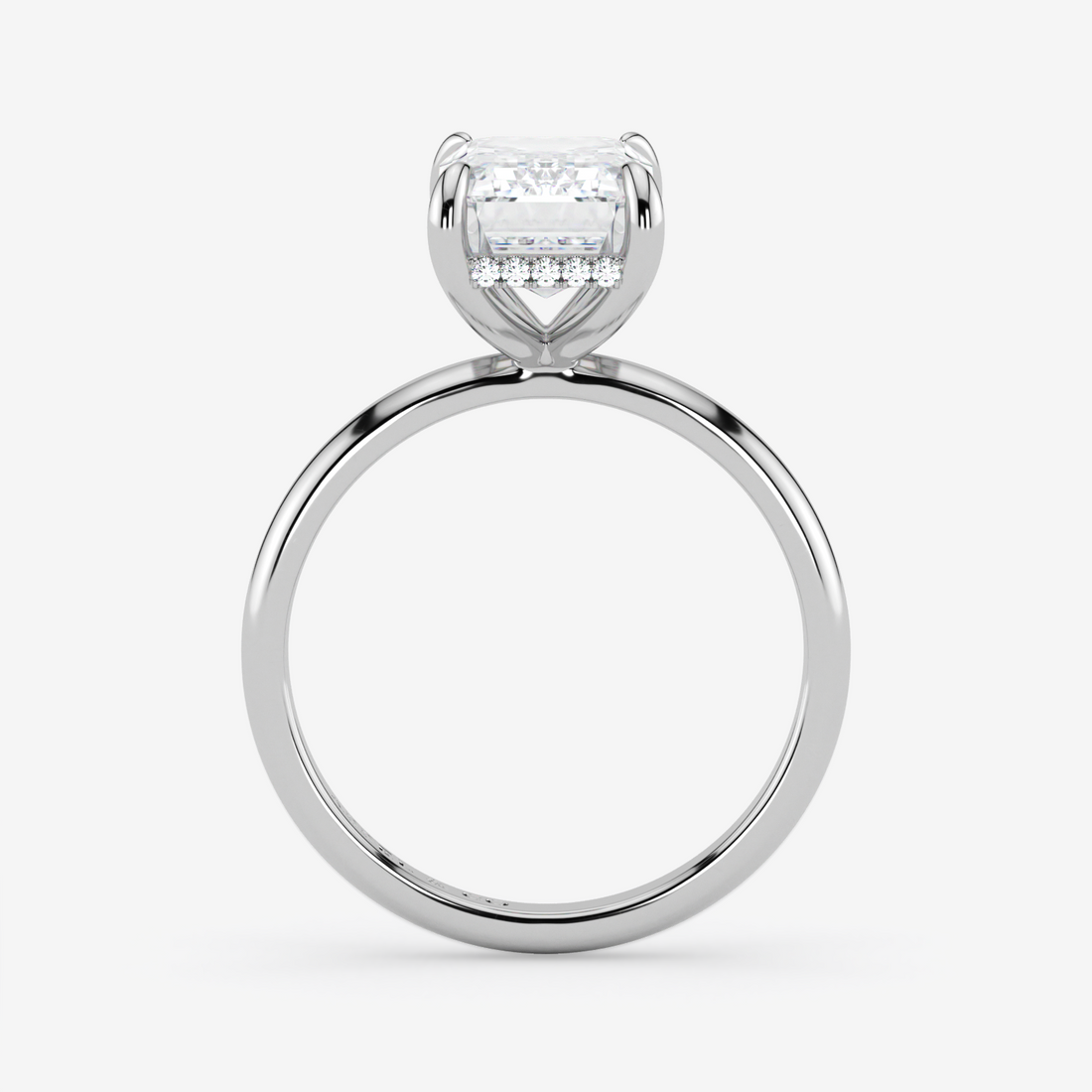 Classic Engagement Ring - Hidden Halo Style