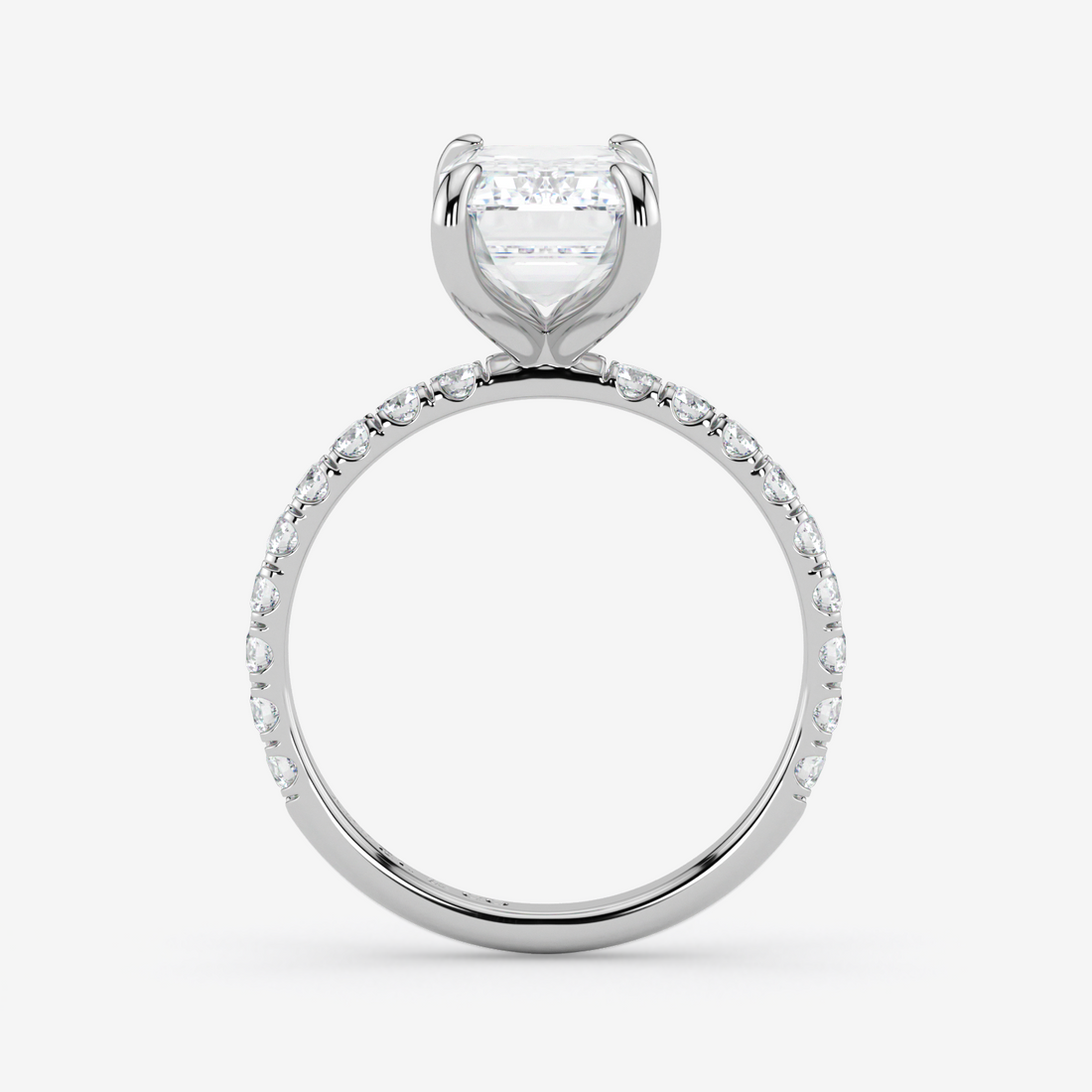 Classic Engagement Ring - Pave Style