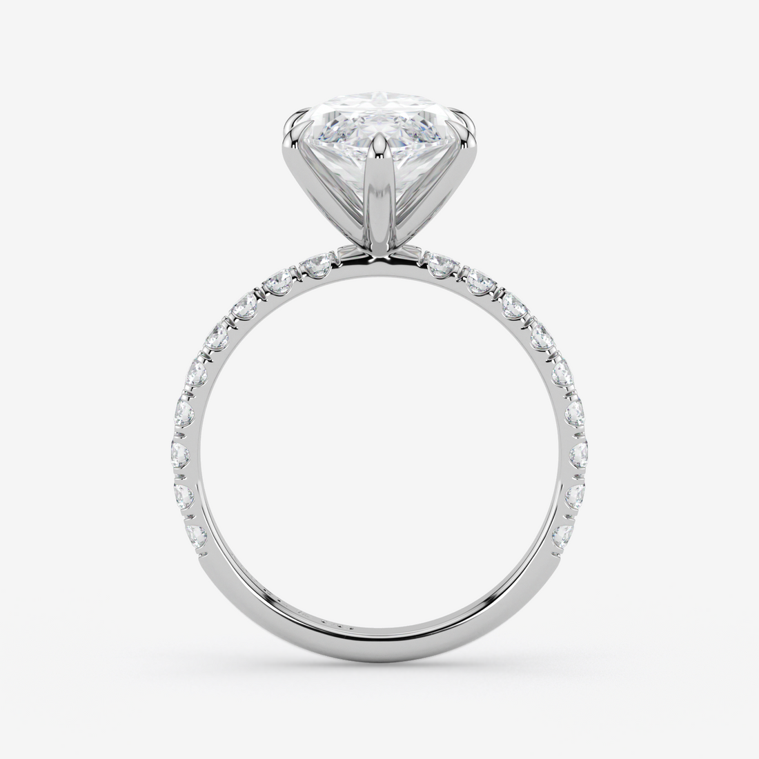 Classic Engagement Ring - Pave Style