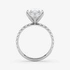 Marquise Cut Lab Grown Diamond Engagement Ring in Platinum - Pave Style