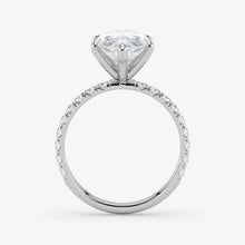 Marquise Cut Lab Grown Diamond Engagement Ring in Platinum - Pave Style