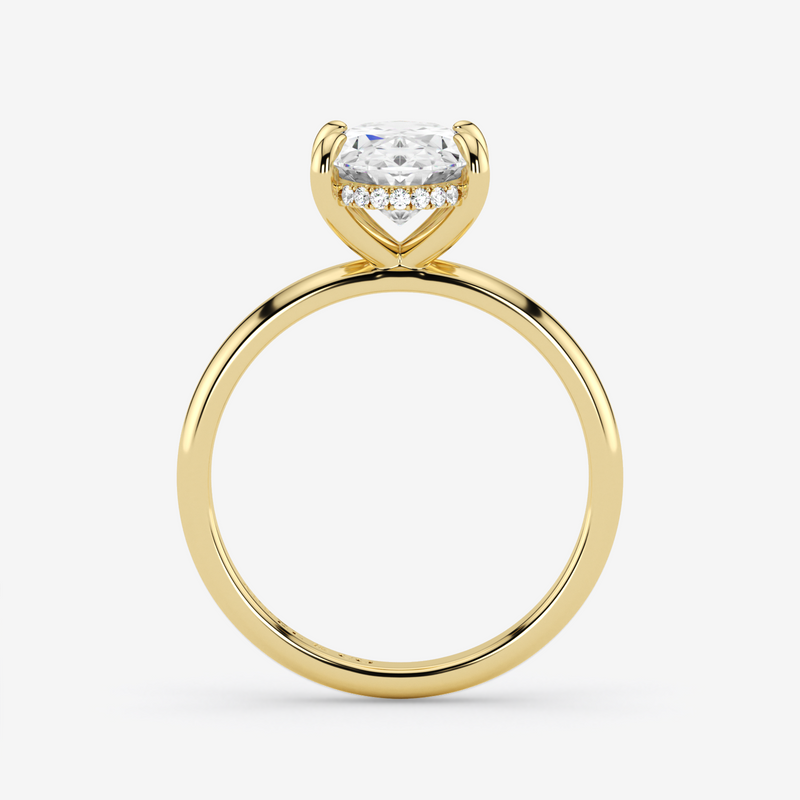 Classic Engagement Ring - Hidden Halo Style
