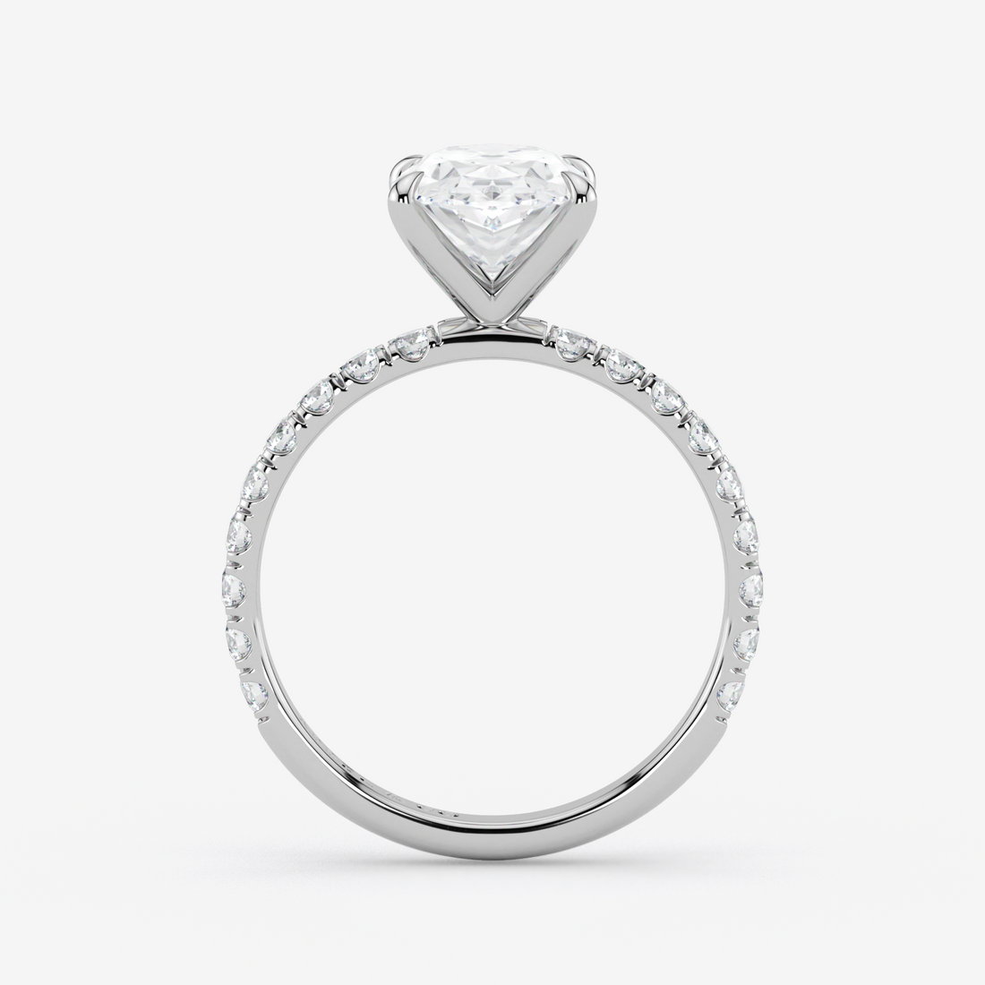 Classic Engagement Ring - Pave Style