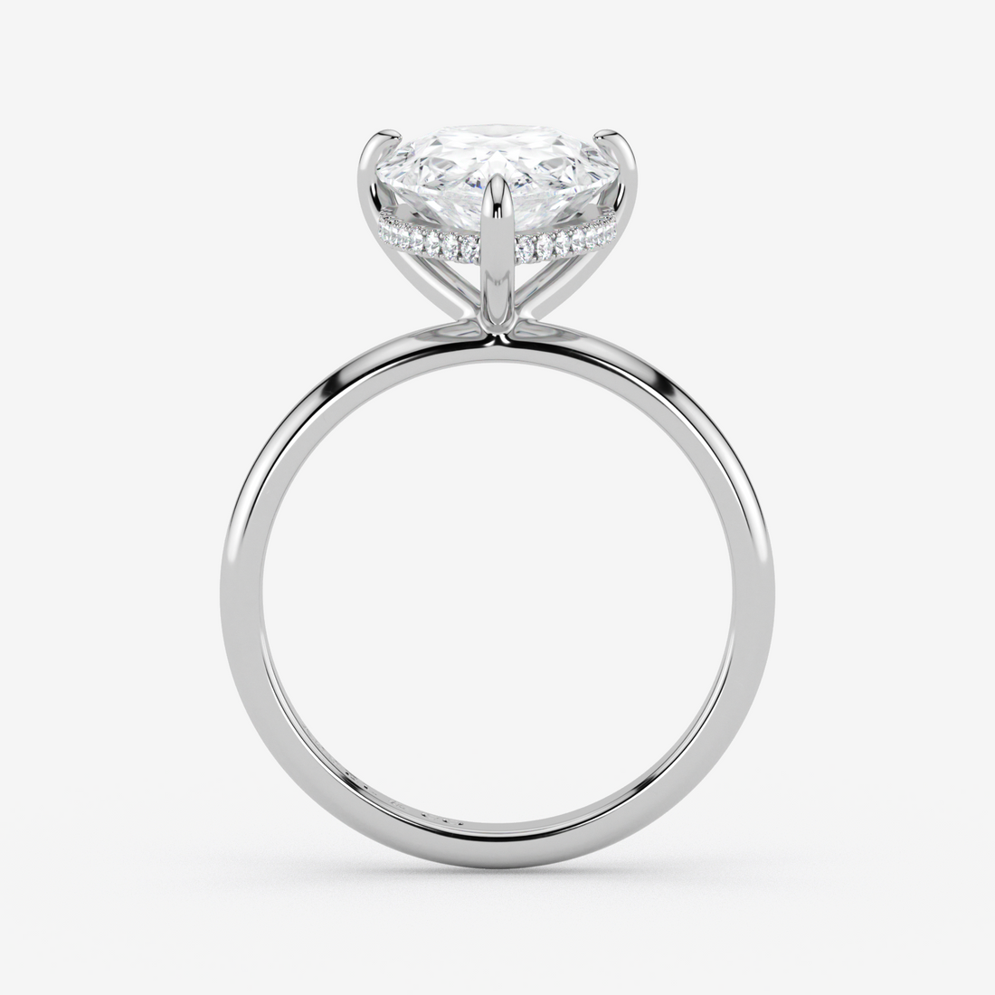 Classic Engagement Ring - Hidden Halo Style