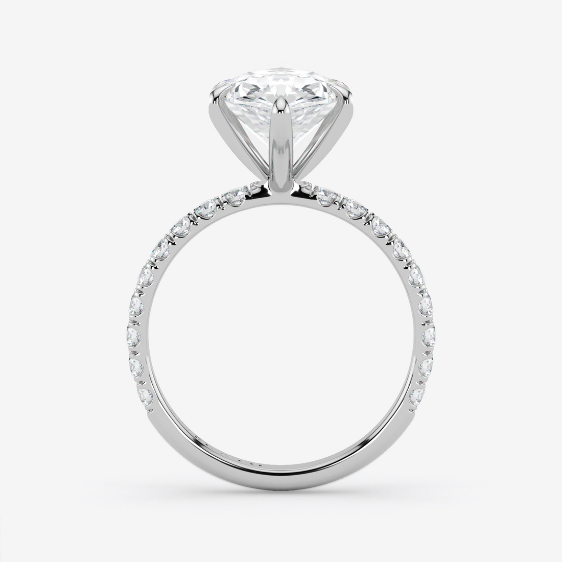 Classic Engagement Ring - Pave Style