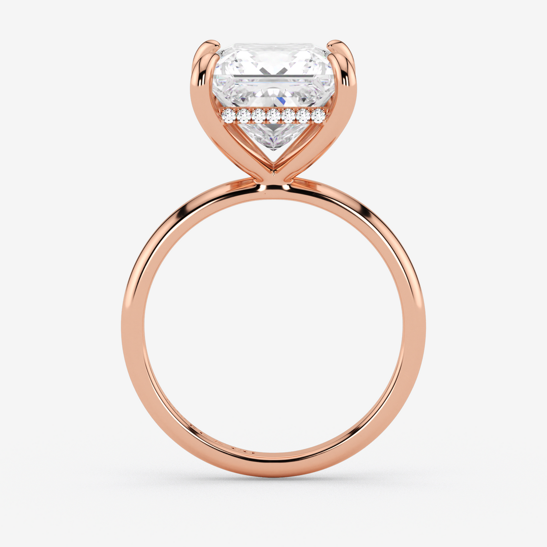 Classic Engagement Ring - Hidden Halo Style