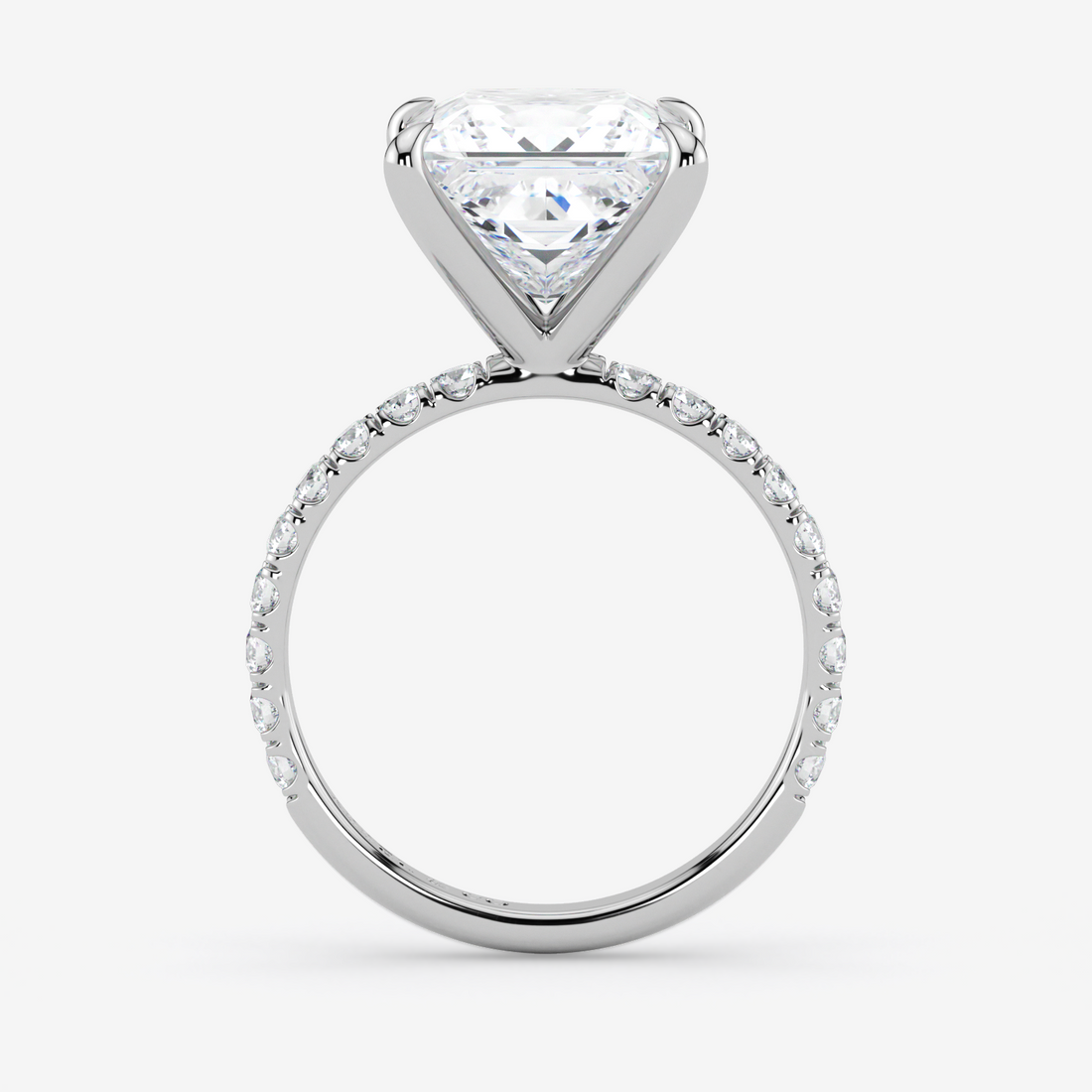 Classic Engagement Ring - Pave Style