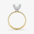 Radiant Cut Lab Grown Diamond Engagement Ring in Two-Tone 18K Gold - Pave Style