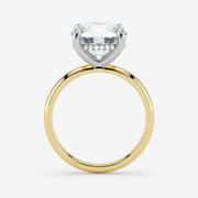 2.42 Ct Round Diamond Hidden Halo Engagement Ring in 18K Gold