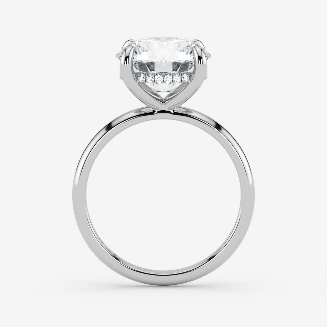 Classic Engagement Ring - Hidden Halo Style