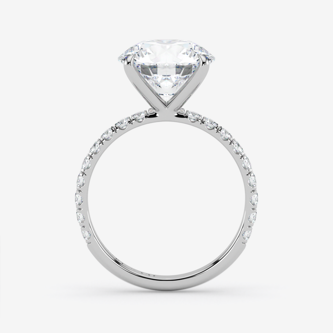 Classic Engagement Ring - Pave Style