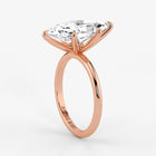 Marquise Cut Lab Grown Diamond Engagement Ring in 18K Rose Gold - Solitaire Style