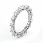 Radiant Cut Lab Grown Diamond Eternity Wedding Ring in Platinum