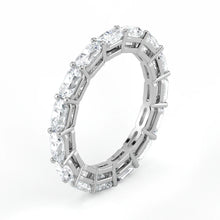 Radiant Cut Lab Grown Diamond Eternity Wedding Ring in Platinum