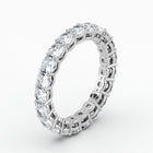 Cushion Cut Lab Grown Diamond Eternity Wedding Ring in 18K White Gold
