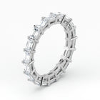 Emerald Cut Lab Grown Diamond Eternity Wedding Ring in Platinum